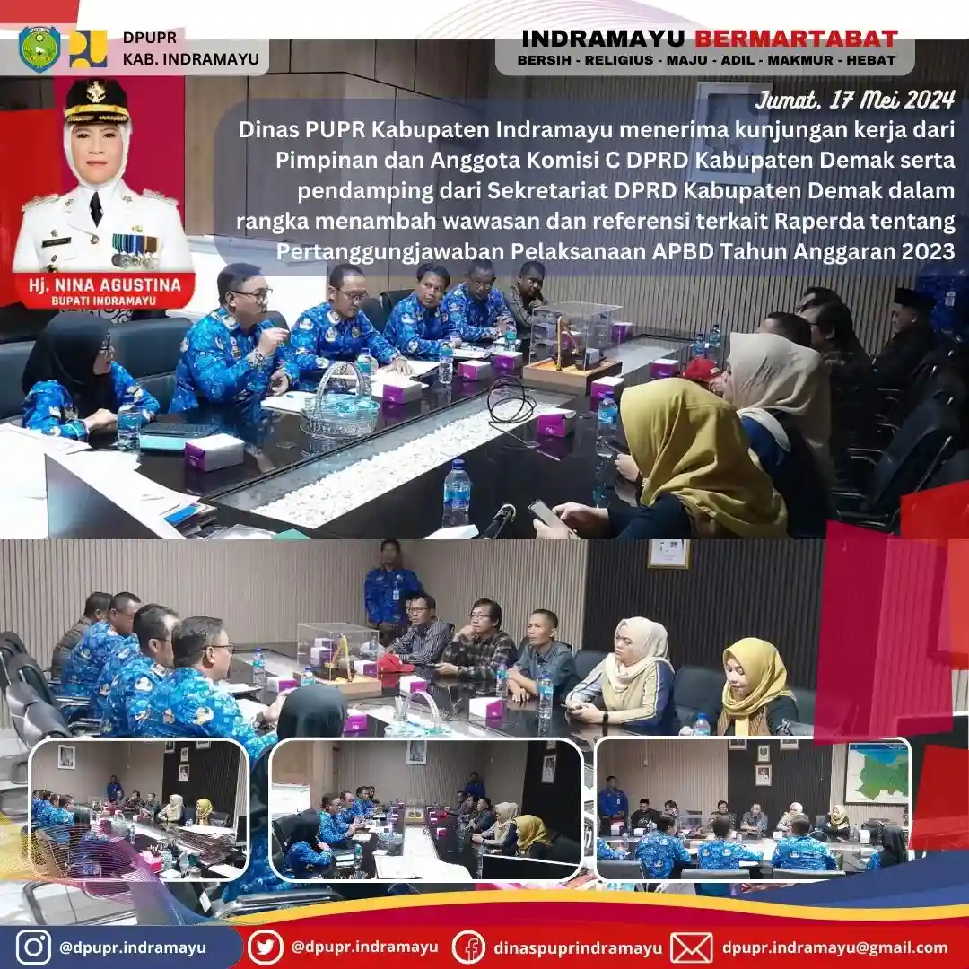 dinas pupr indramayu dikunjungi komisi c dprd demak