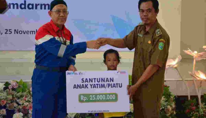 Anak Yatim Desa Kiarasari Terima Santunan Dari Kilang Balongan