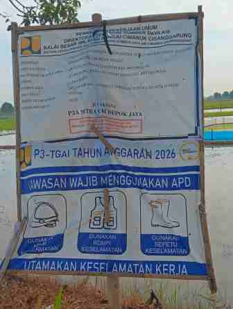 Proyek Irigasi Desa Larangan Jambe Tidak Sesuai Program P3A-PGAI